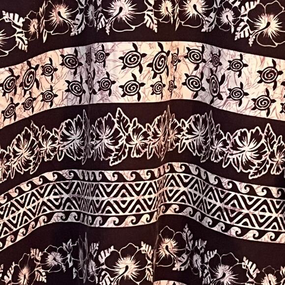 Happy Bay Hawaiian Shirt Men’s XXL Brown White Floral Turtle Spring Party - Picture 4 of 9